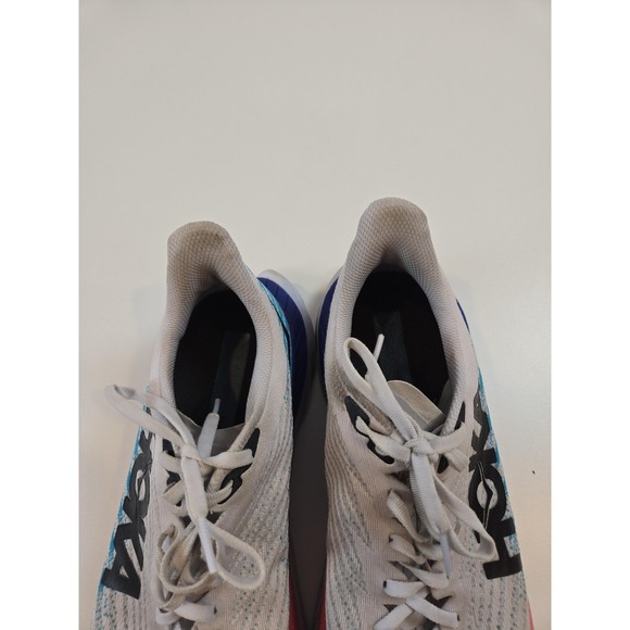 Hoka One One Mach 5 Shoes Mens Size 11.5 White Blue Running PROFLY+ Cushion - Picture 3 of 14